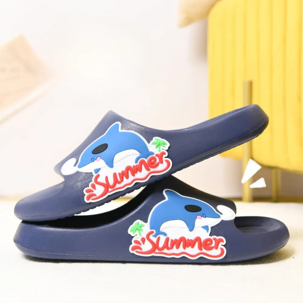Dolphin Slippers Bathroom Slippers Female Summer Cute Cartoon Indoor Home Soft Bottom Ocean Male Couple New Slippers