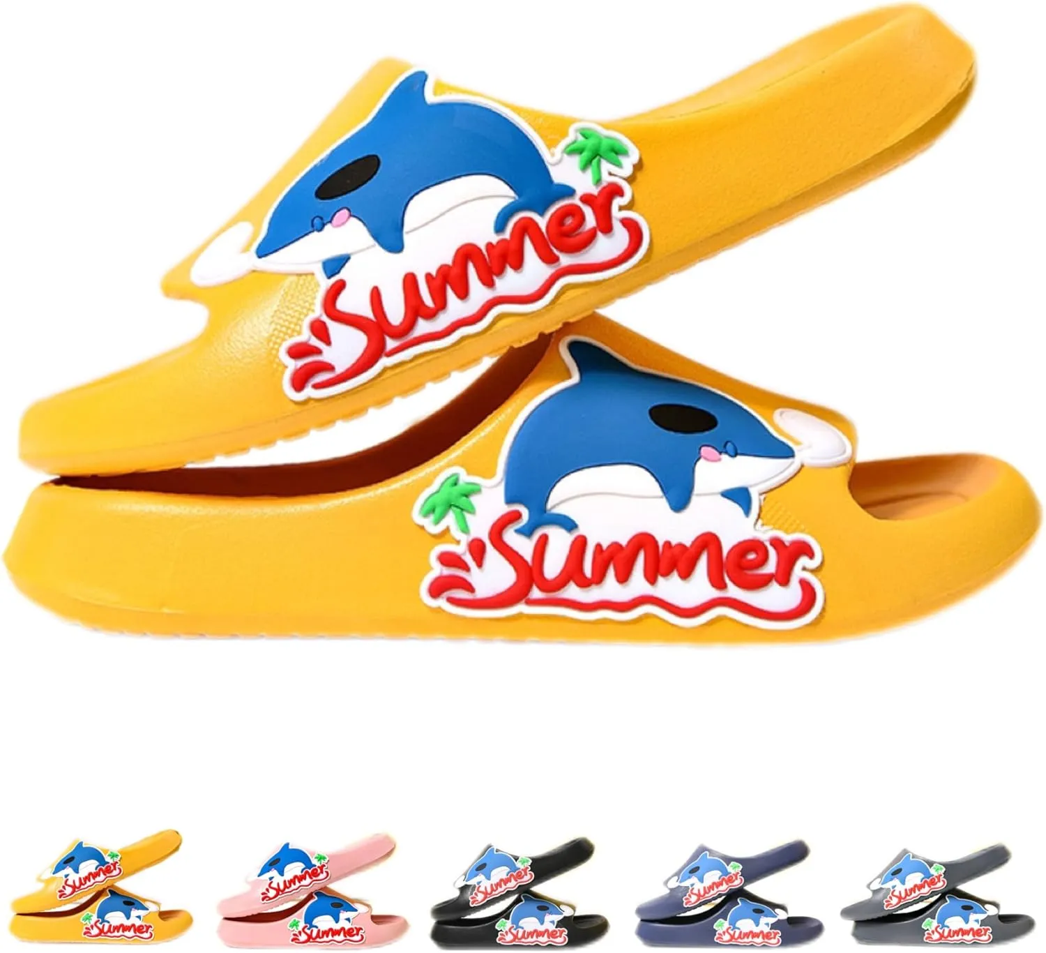 Dolphin Slippers Bathroom Slippers Female Summer Cute Cartoon Indoor Home Soft Bottom Ocean Male Couple New Slippers