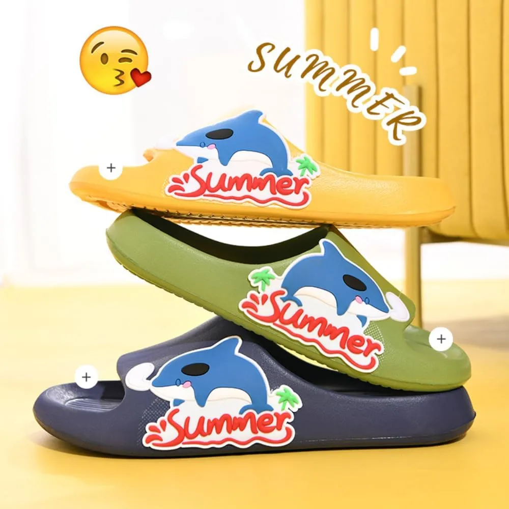Dolphin Slippers Bathroom Slippers Female Summer Cute Cartoon Indoor Home Soft Bottom Ocean Male Couple New Slippers