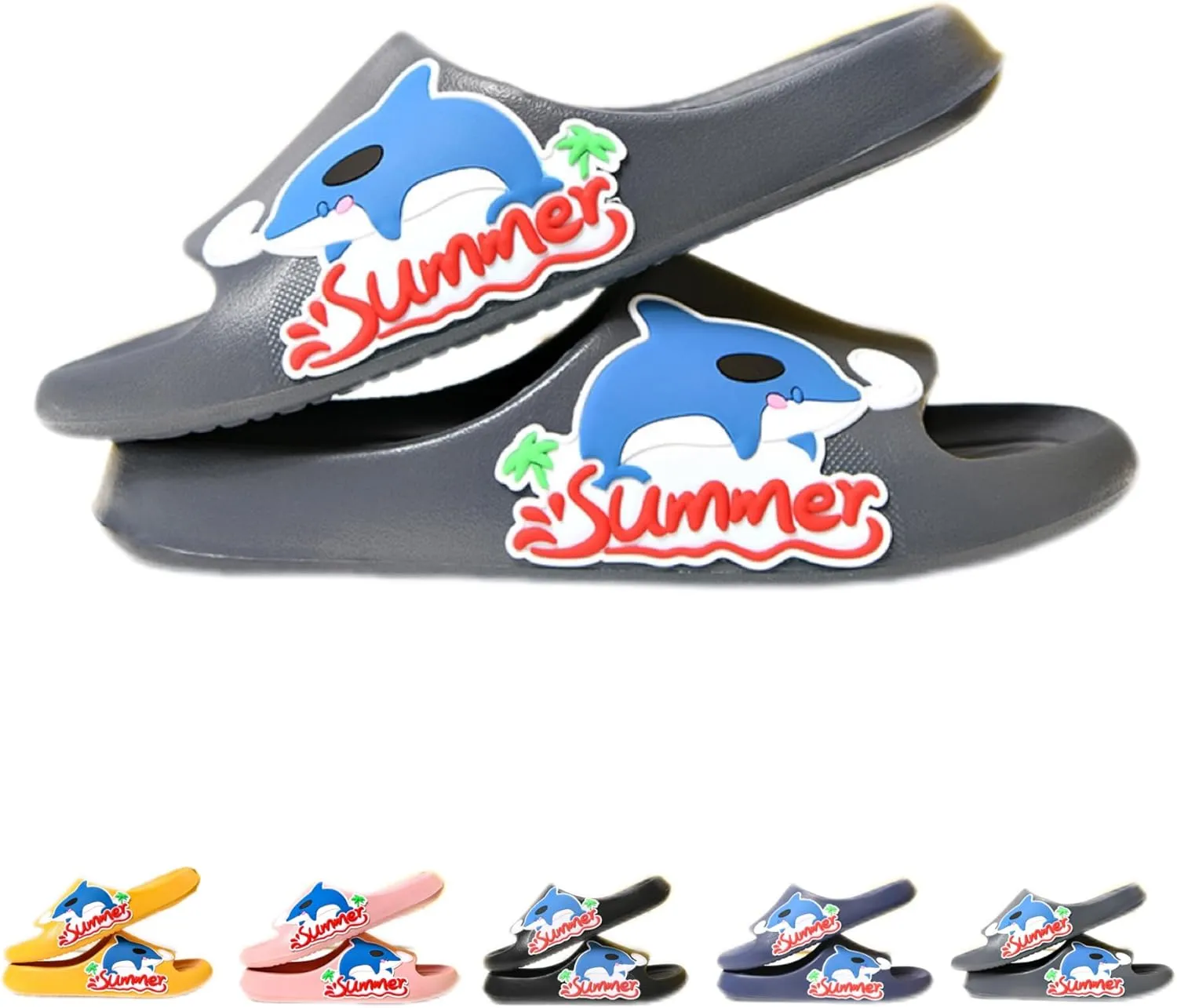 Dolphin Slippers Bathroom Slippers Female Summer Cute Cartoon Indoor Home Soft Bottom Ocean Male Couple New Slippers