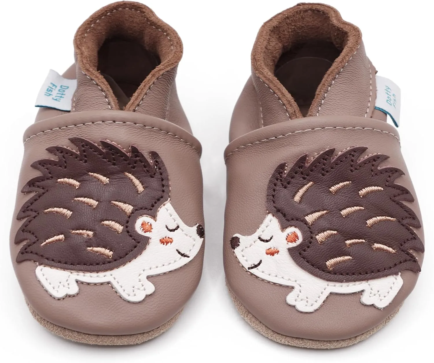 Dotty Fish Girls Infant and Toddler Shoes – Barefoot-Friendly, Non-Slip Suede Sole, Podiatrist Recommended, Breathable Baby-Safe Leather, British Brand – Fits 0–4 Years