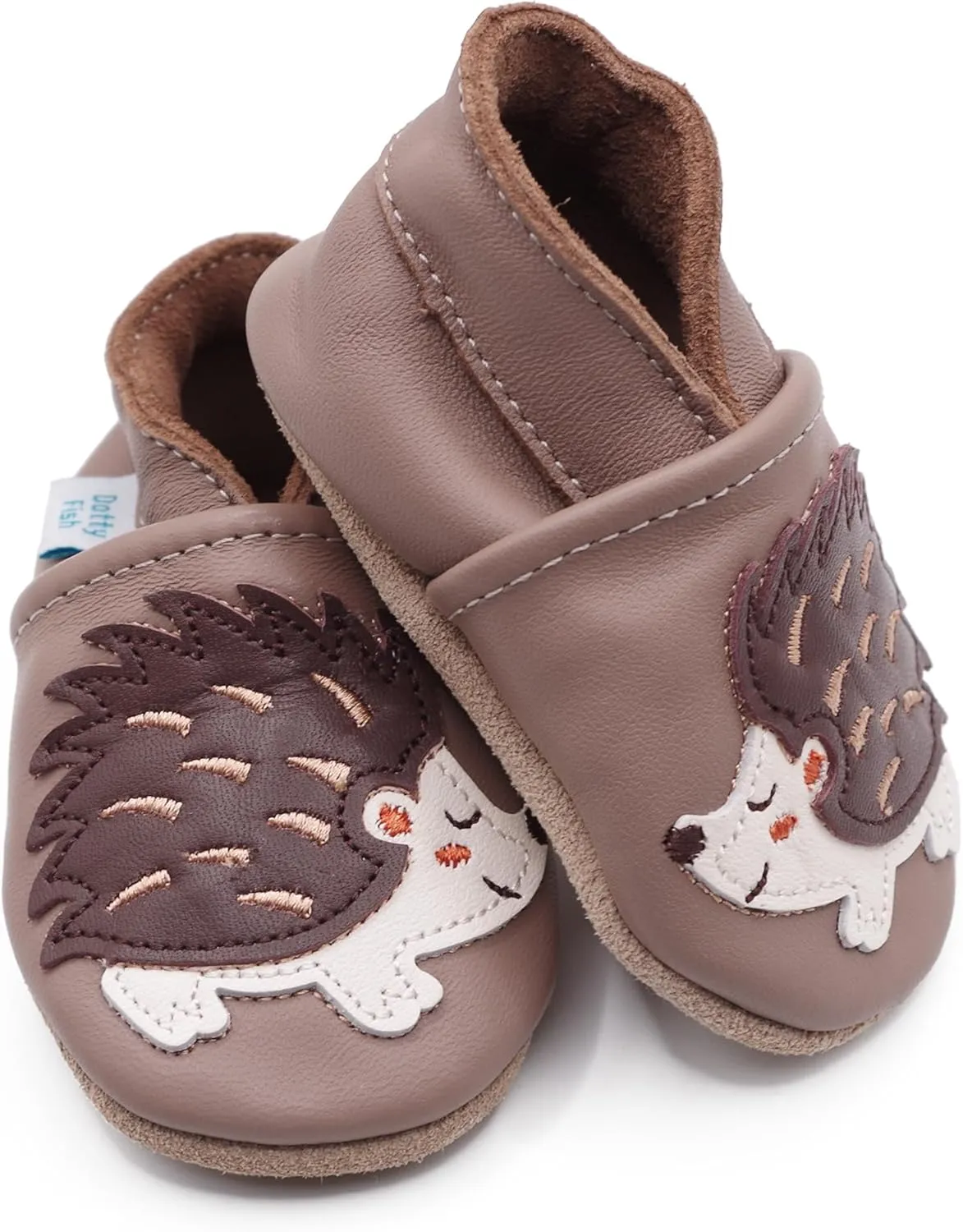 Dotty Fish Girls Infant and Toddler Shoes – Barefoot-Friendly, Non-Slip Suede Sole, Podiatrist Recommended, Breathable Baby-Safe Leather, British Brand – Fits 0–4 Years