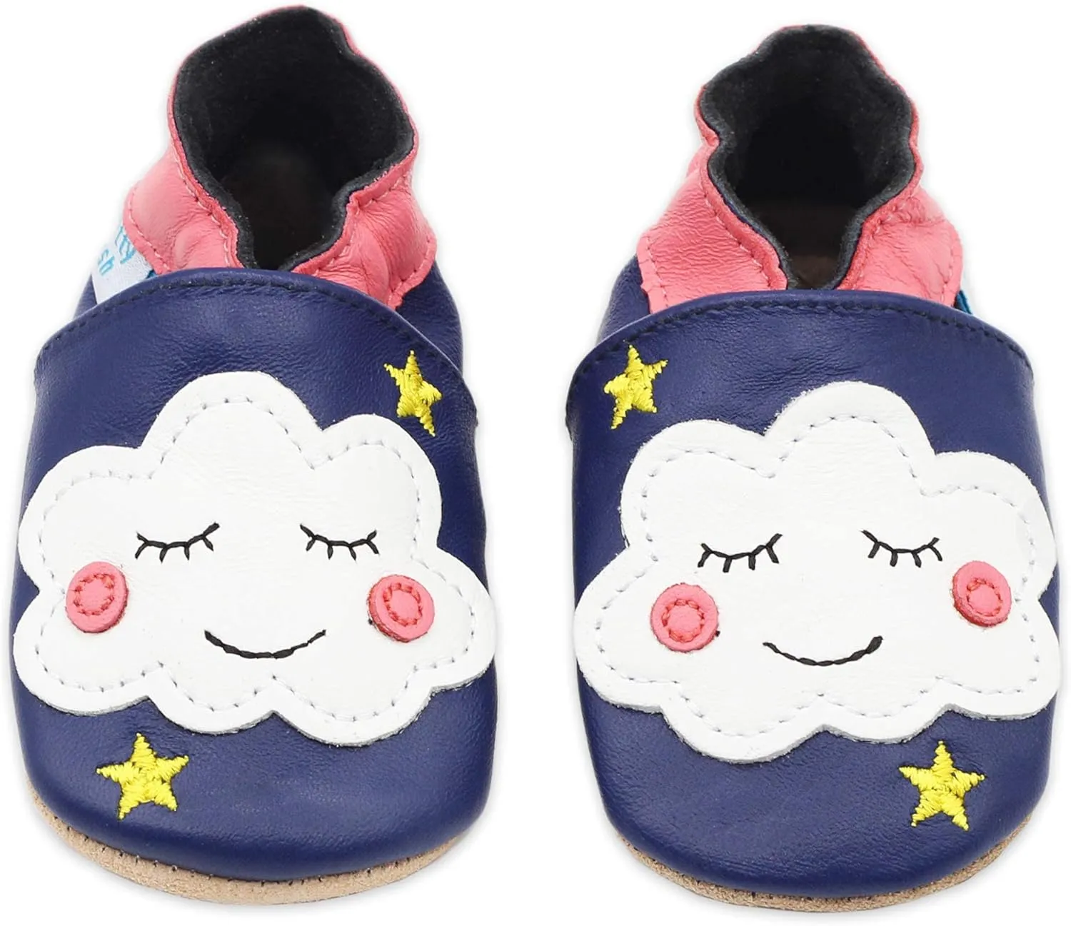 Dotty Fish Girls Infant and Toddler Shoes – Barefoot-Friendly, Non-Slip Suede Sole, Podiatrist Recommended, Breathable Baby-Safe Leather, British Brand – Fits 0–4 Years
