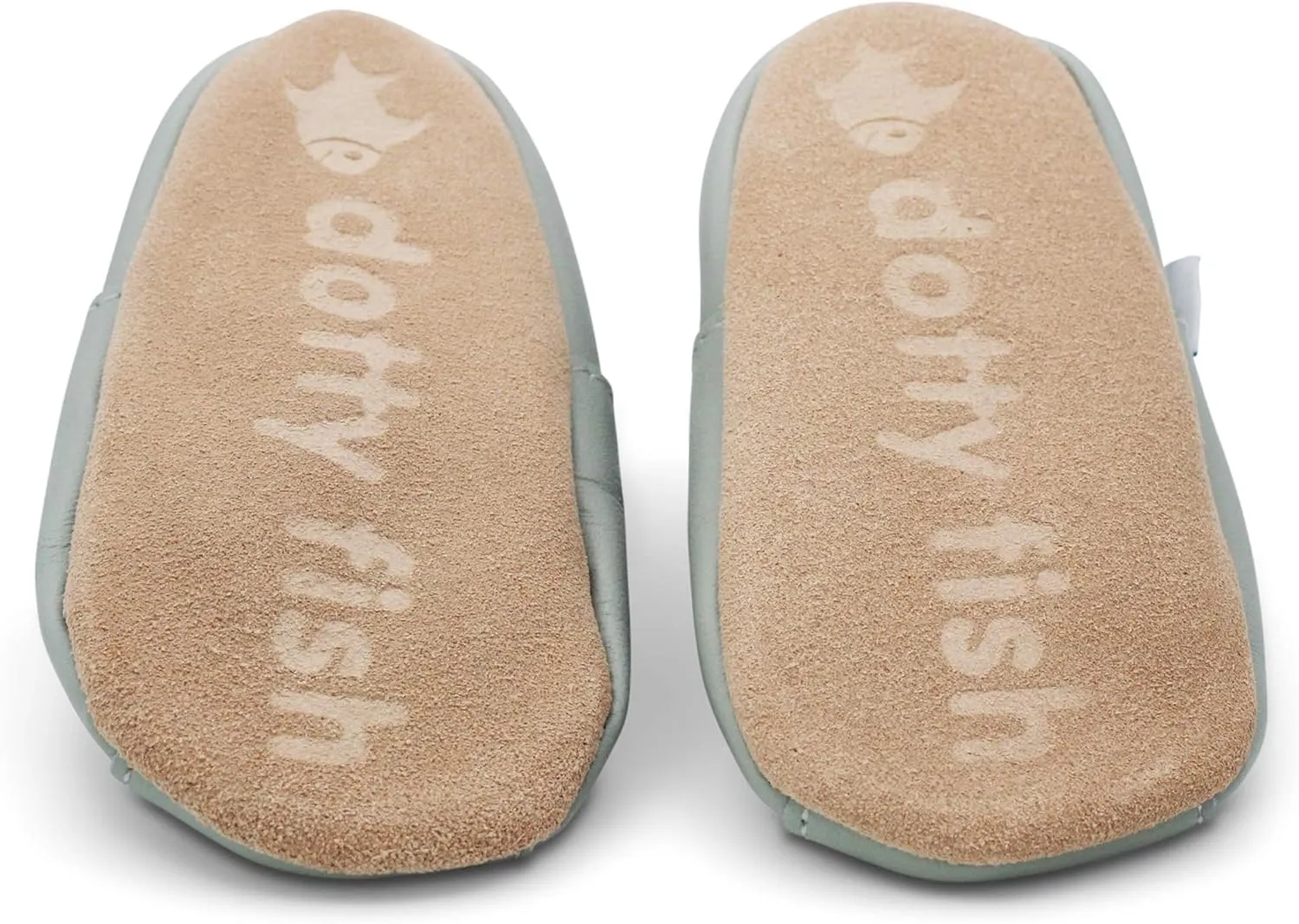 Dotty Fish Infant and Toddler Soft Leather Sandals – Barefoot-Friendly, Non-Slip Suede Sole, Podiatrist Recommended, Breathable Baby-Safe Leather, British Brand – Fits 0–4 Years
