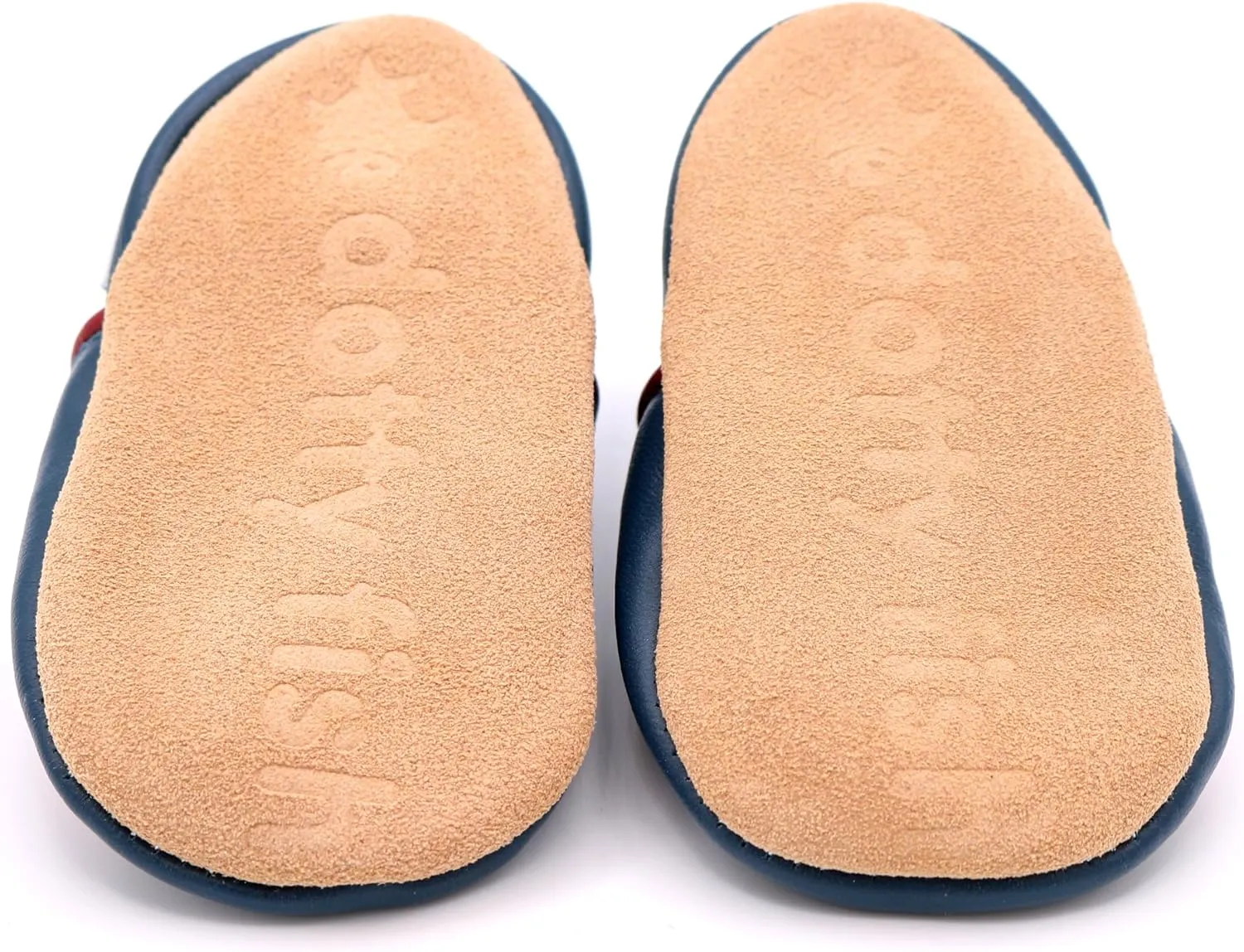 Dotty Fish Infant and Toddler Soft Leather Shoes – Barefoot-Friendly, Non-Slip Suede Sole, Podiatrist Recommended, Breathable Baby-Safe Leather, British Brand – Fits 0–5 Years