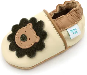 Dotty Fish Infant and Toddler Soft Leather Shoes – Barefoot-Friendly, Non-Slip Suede Sole, Podiatrist Recommended, Breathable Baby-Safe Leather, British Brand – Fits 0–5 Years