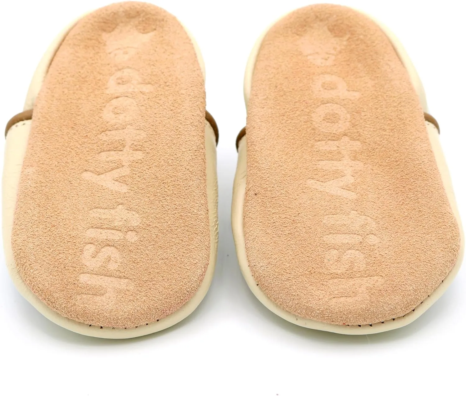 Dotty Fish Infant and Toddler Soft Leather Shoes – Barefoot-Friendly, Non-Slip Suede Sole, Podiatrist Recommended, Breathable Baby-Safe Leather, British Brand – Fits 0–5 Years