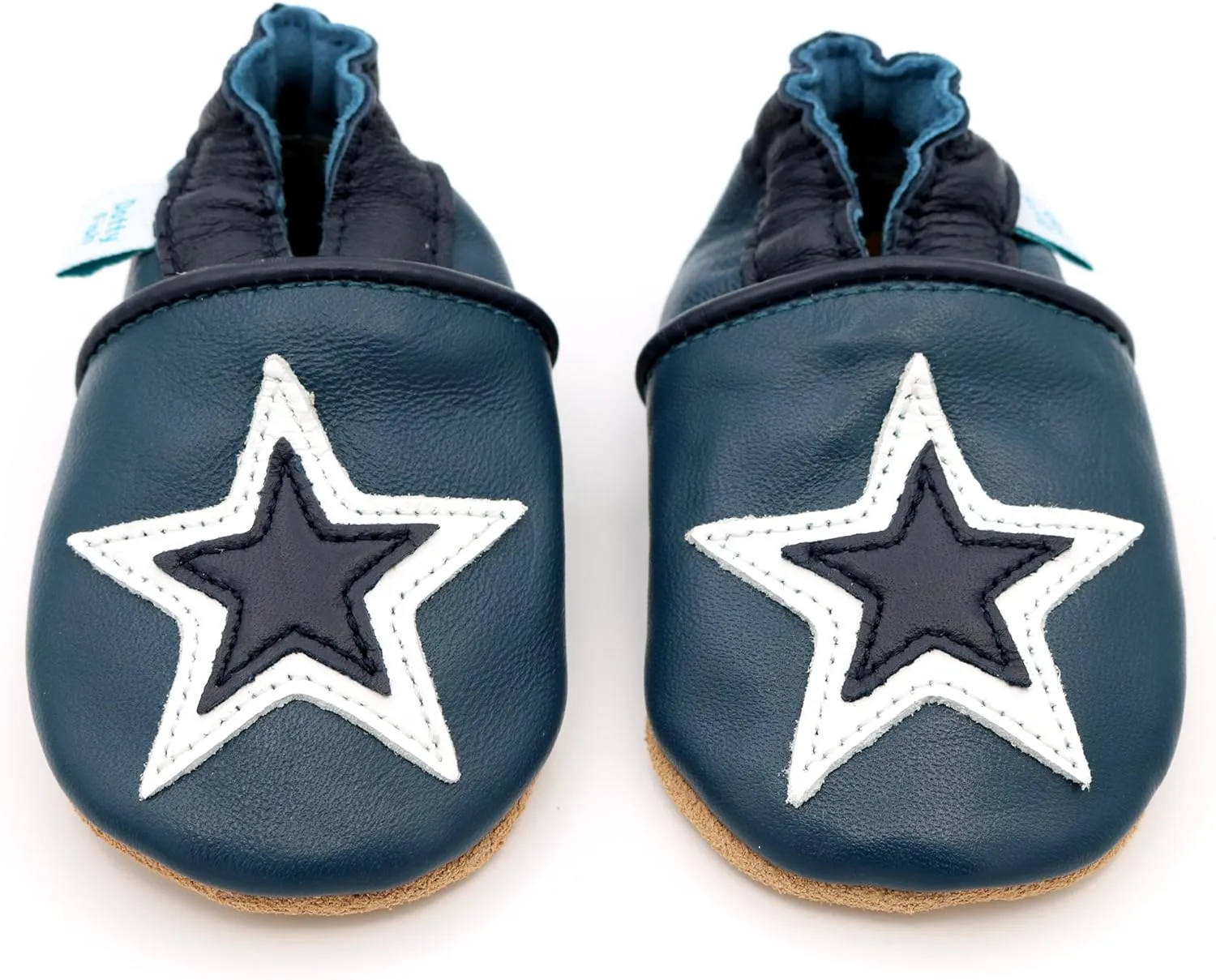 Dotty Fish Infant and Toddler Soft Leather Shoes – Barefoot-Friendly, Non-Slip Suede Sole, Podiatrist Recommended, Breathable Baby-Safe Leather, British Brand – Fits 0–5 Years