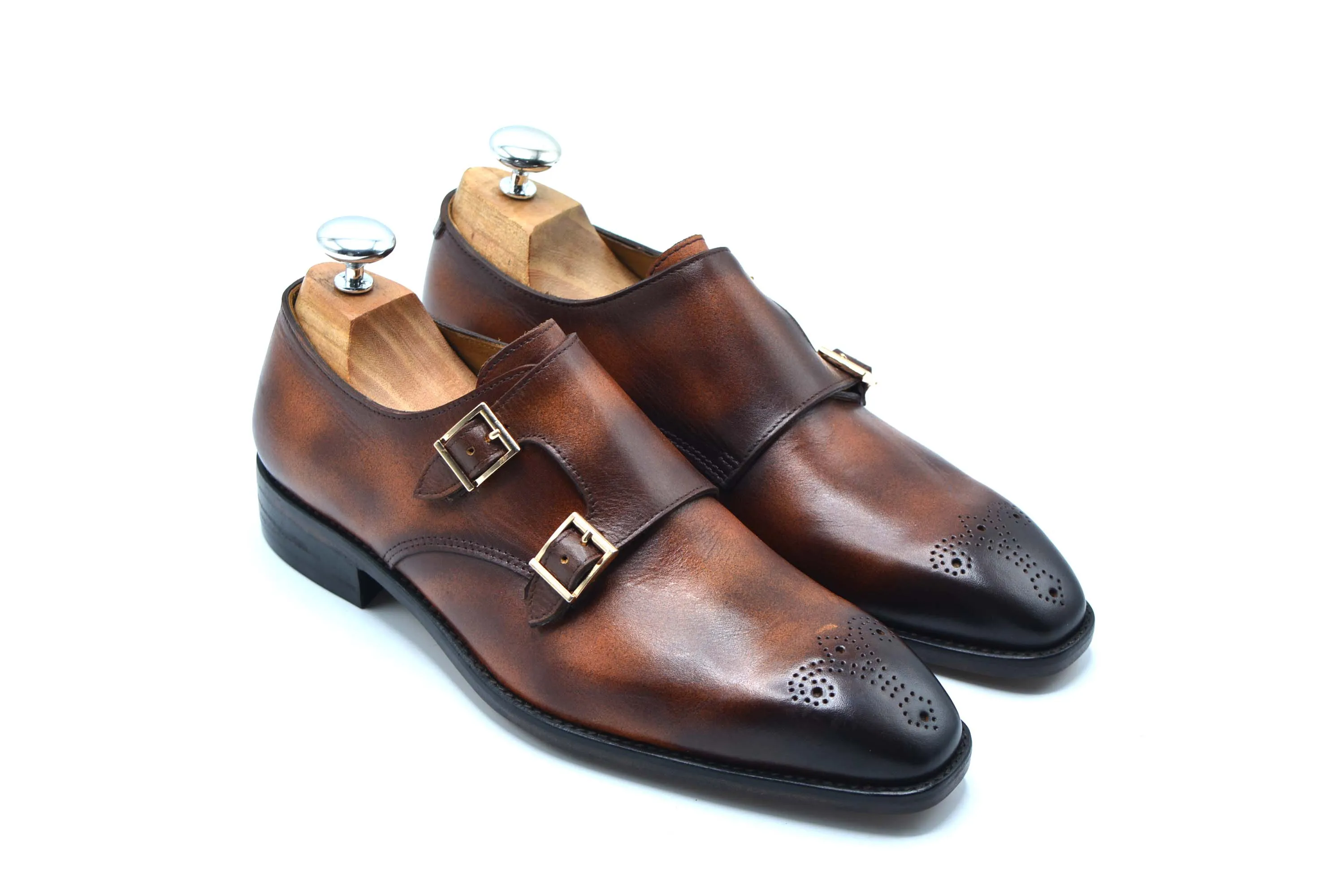 Double Monk Strap Dress Shoes