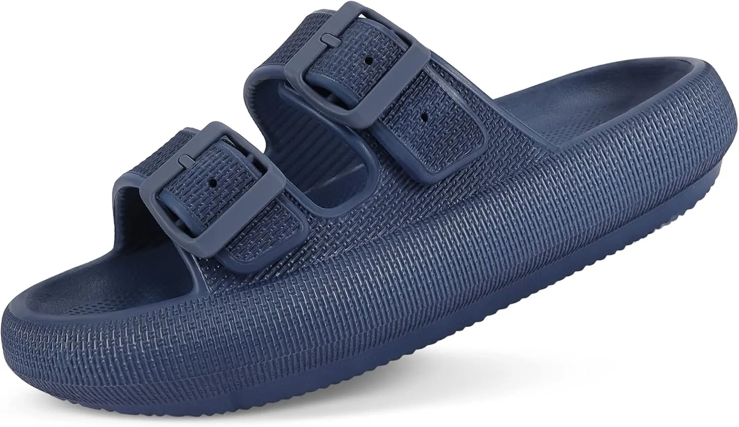 Dresofu Men's and Women's Pillow Slippers-Double Buckle Adjustable-Non-slip Thick-soled Slippers-cloud slippers-EVA Slippers