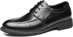 Dress Shoes for Men Men's Split Leather Dress Shoes Elegant Business Wedding Footwear for Gentlemen