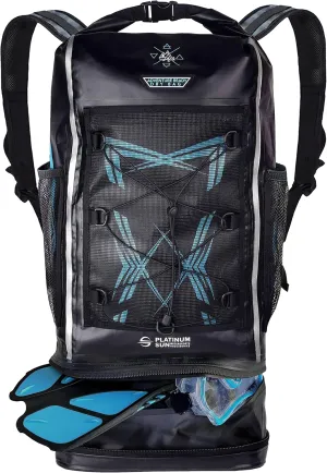 Dry Bag Backpack Waterproof 40L Heavy Duty Roll-Top beach bag with Compartment for Dirty Stuff for Travel, Hiking, Boating