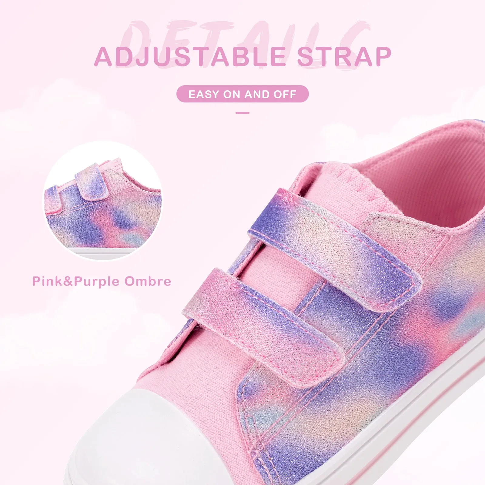 Dual Straps Girls Canvas Shoes