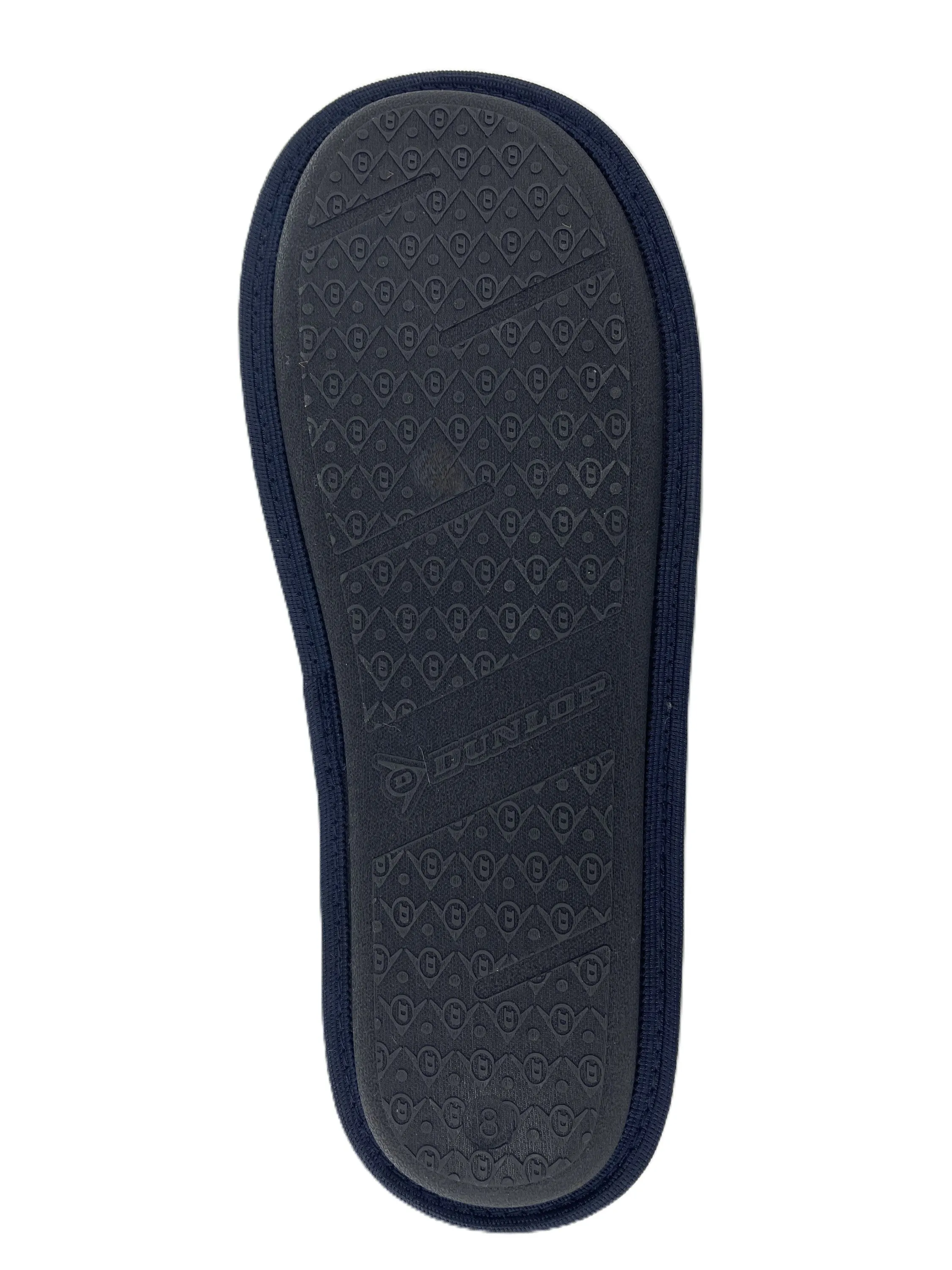 Dunlop Men's Mule Slippers Cord Uppers Memory Foam Machine Washable Non-Slip