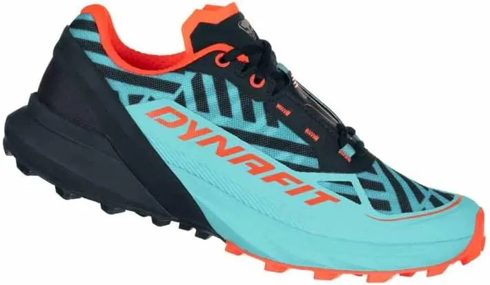 Dynafit Ultra 50 Graphic Trail Running Shoes - Women's, Blueberry/Fluo Coral, 08-0000064083-3019-8