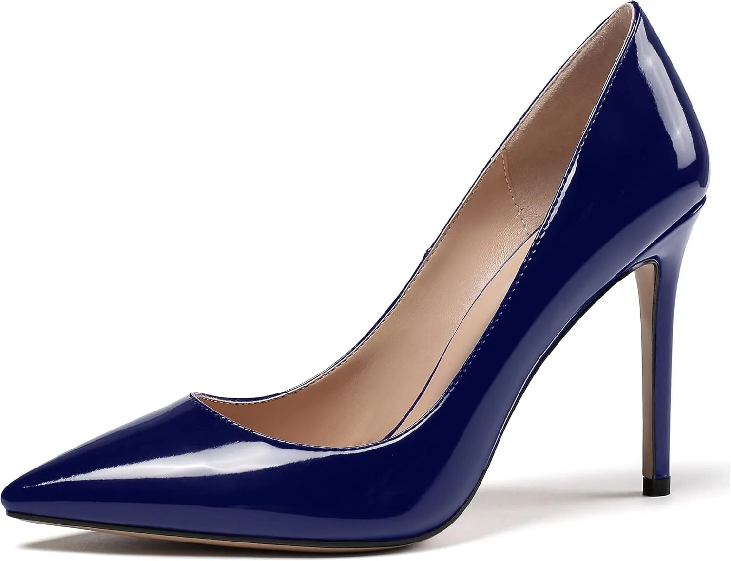 Eldof Women's Classic Dress Pumps Shoes, Sexy Pointed Toe 4" Stiletto High Heels, Office Formal Slip On Size 5-13