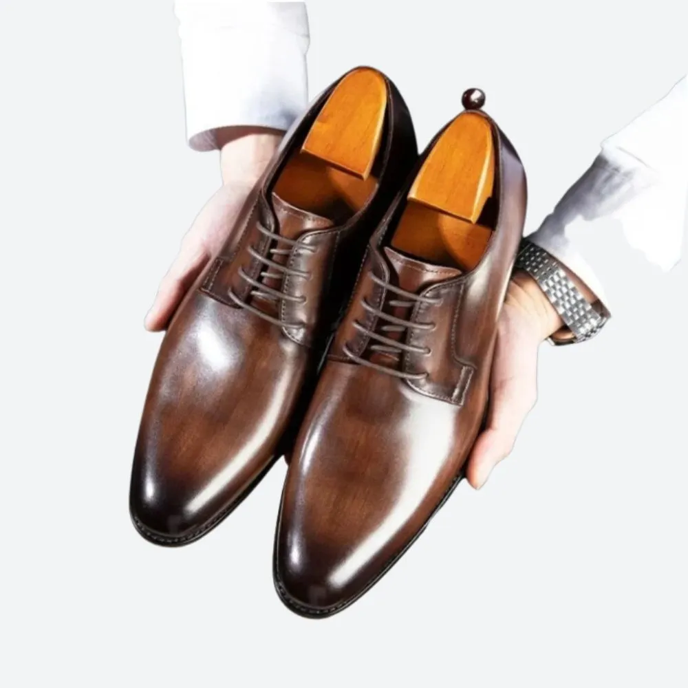 Elegant Italian leather lace-up shoes - Darryl