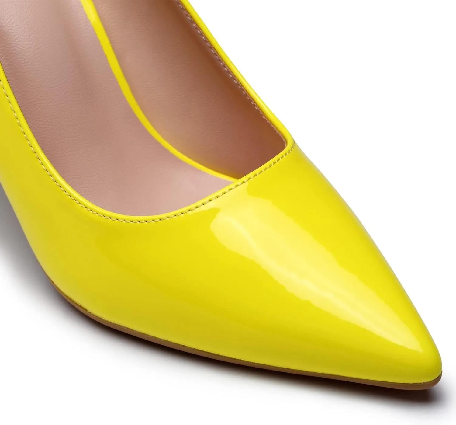Elisabet Tang High Heels, Womens Pointed Toe Slip on Stilettos Party Wedding Pumps Basic Shoes