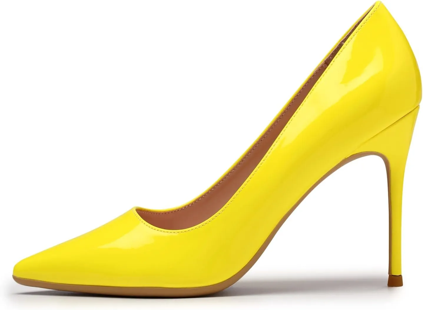 Elisabet Tang High Heels, Womens Pointed Toe Slip on Stilettos Party Wedding Pumps Basic Shoes