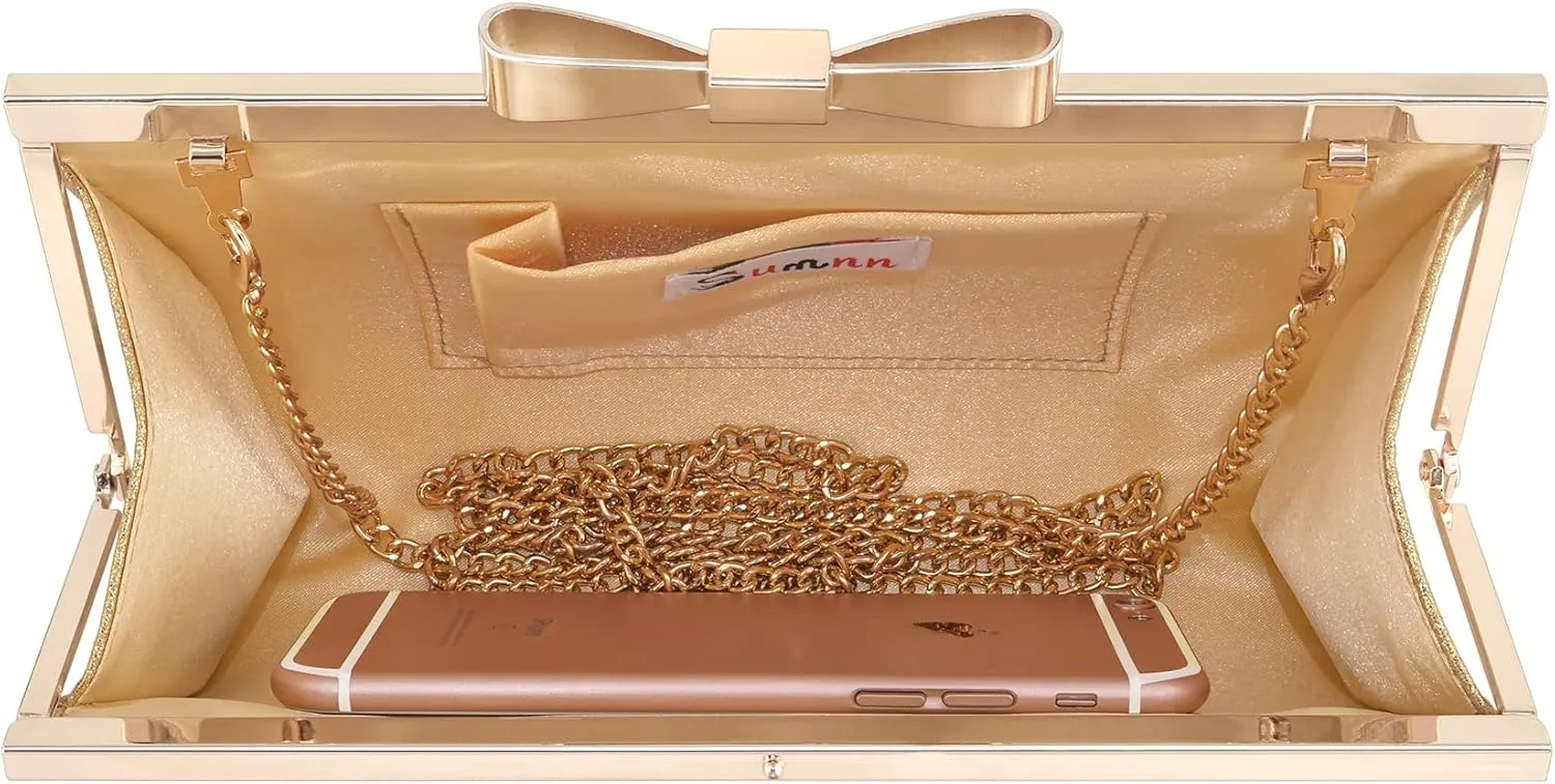 Evening Clutch Bag Cocktail Prom Sparkly Rhinestone Crystal Bride and Bridesmaid Wedding Party Formal Purses for Women