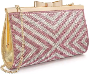 Evening Clutch Bag Cocktail Prom Sparkly Rhinestone Crystal Bride and Bridesmaid Wedding Party Formal Purses for Women