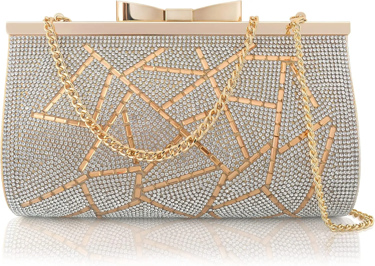 Evening Clutch Bag Cocktail Prom Sparkly Rhinestone Crystal Bride and Bridesmaid Wedding Party Formal Purses for Women