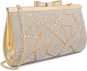 Evening Clutch Bag Cocktail Prom Sparkly Rhinestone Crystal Bride and Bridesmaid Wedding Party Formal Purses for Women