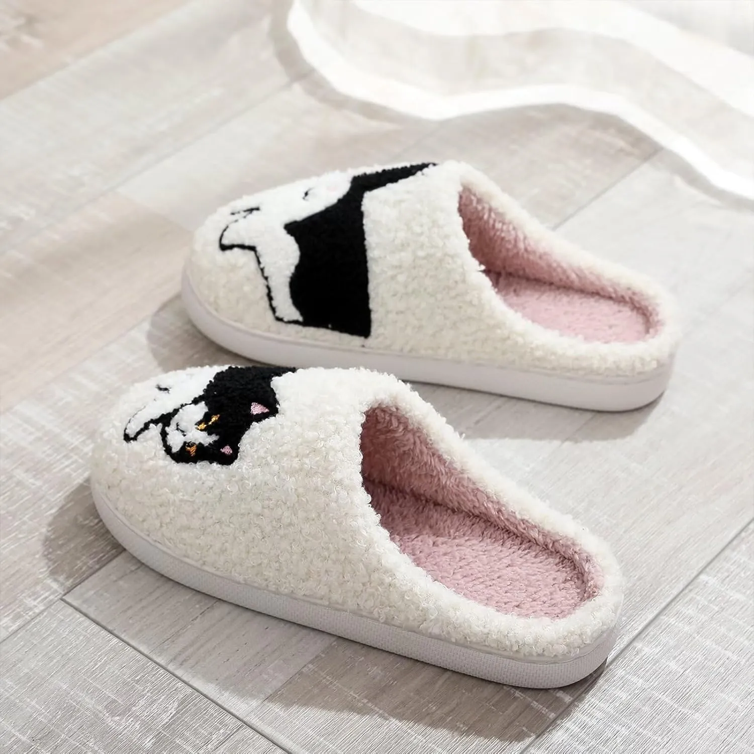 Evil Eyes Cowboy Hat Slippers cute Warm Cozy House Shoes Soft Plush Fuzzy Slippers for Women Men