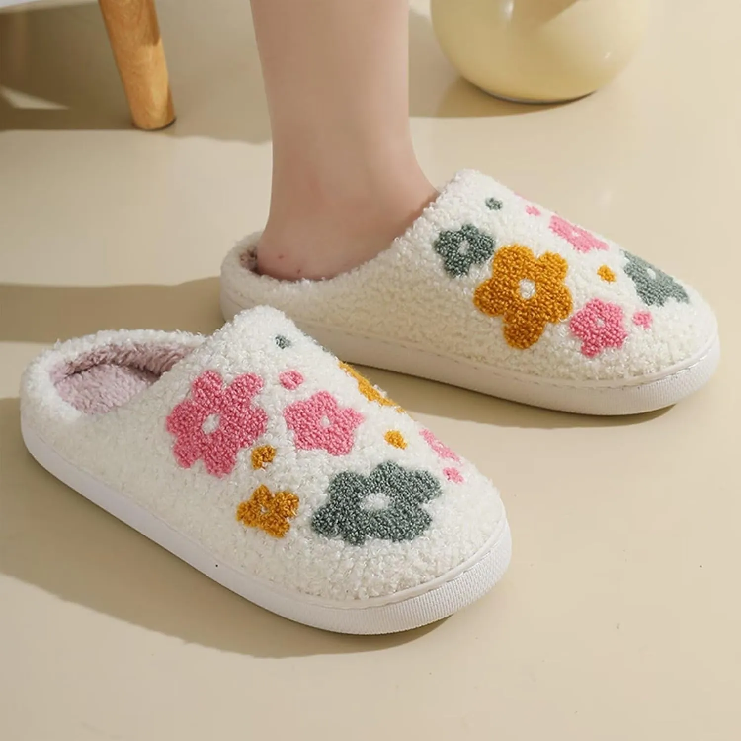 Evil Eyes Cowboy Hat Slippers cute Warm Cozy House Shoes Soft Plush Fuzzy Slippers for Women Men