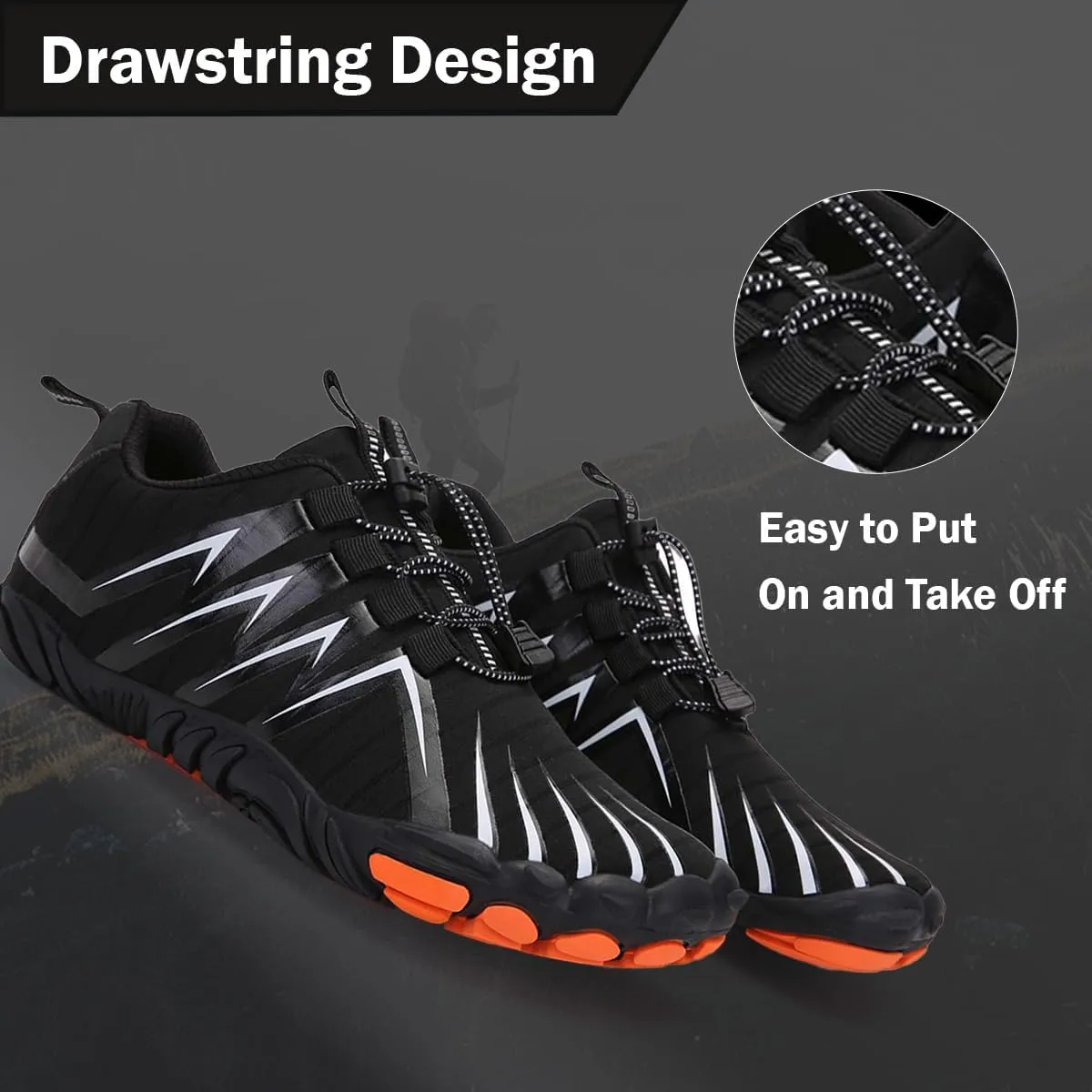 Explorer Max Non-Slip Ultra-Light Barefoot Shoes Men’s Trail Running Shoes Wide Toe Box Barefoot Sneakers
