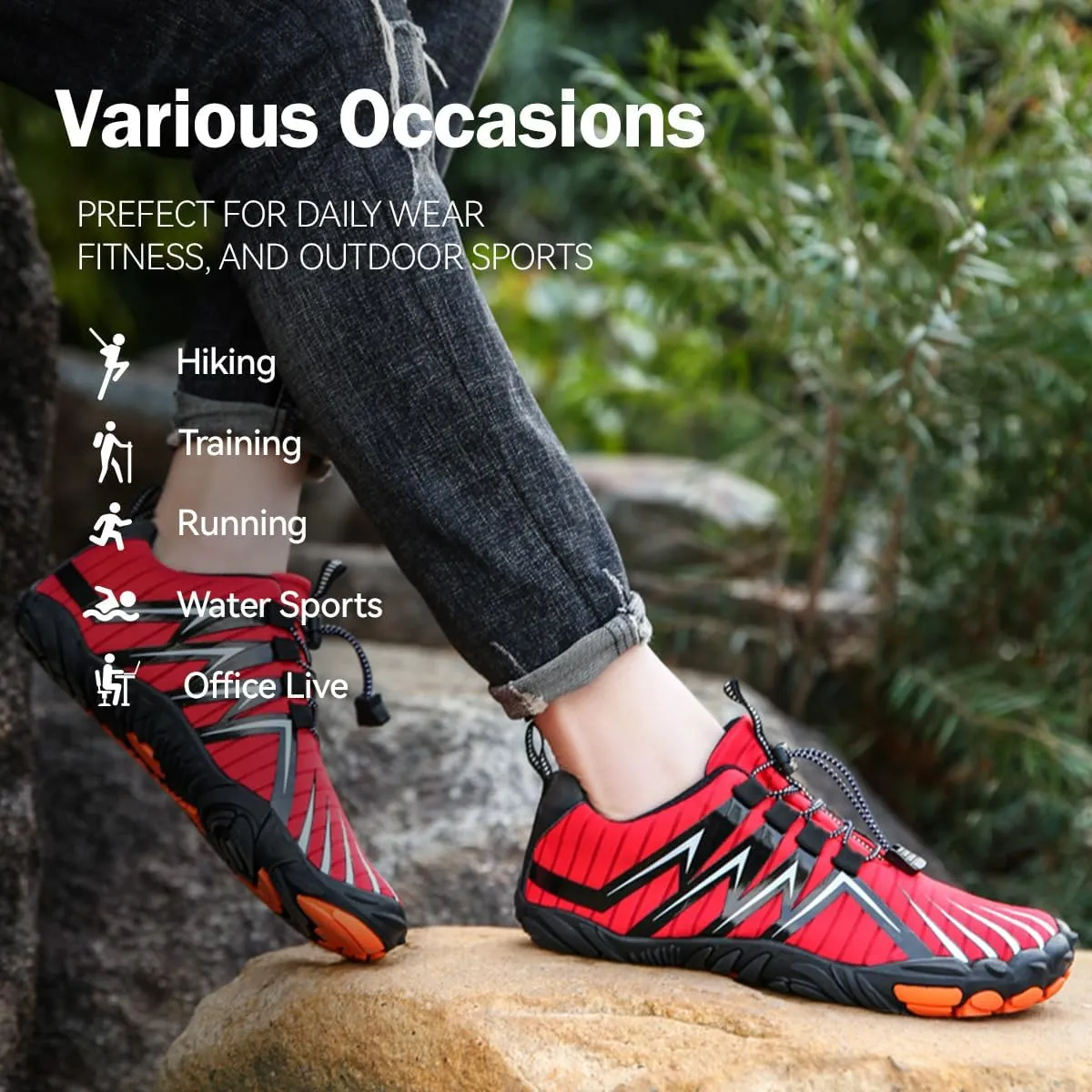 Explorer Max Non-Slip Ultra-Light Barefoot Shoes Men’s Trail Running Shoes Wide Toe Box Barefoot Sneakers