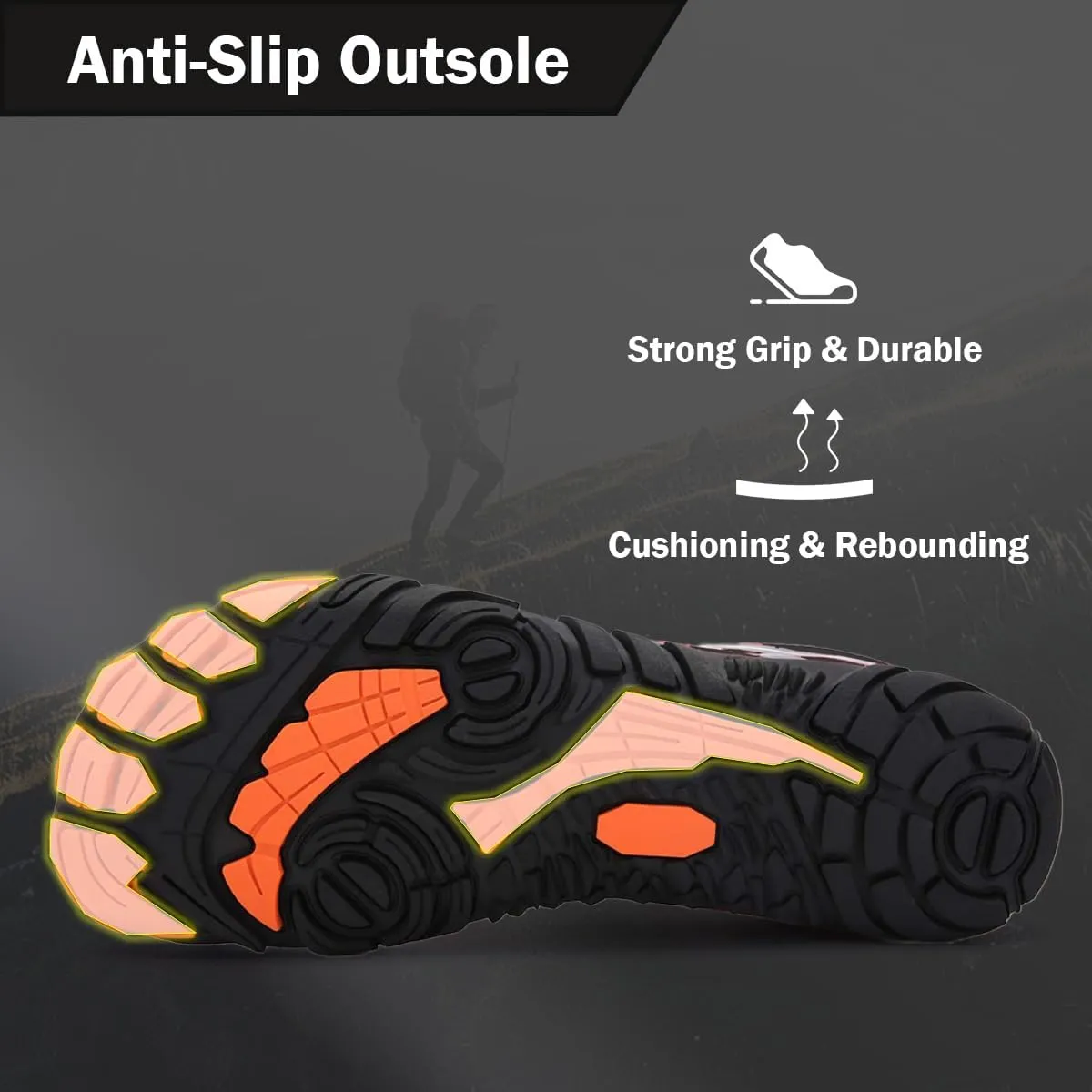 Explorer Max Non-Slip Ultra-Light Barefoot Shoes Men’s Trail Running Shoes Wide Toe Box Barefoot Sneakers