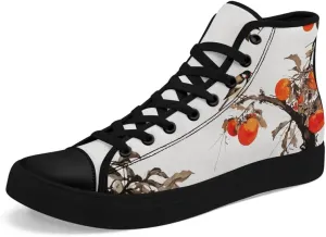 Fashion Chinese Style Canvas High-top Shoes Comfortable Panda Bamboo Cranes Eastern Casual Walking Shoes for Men Women