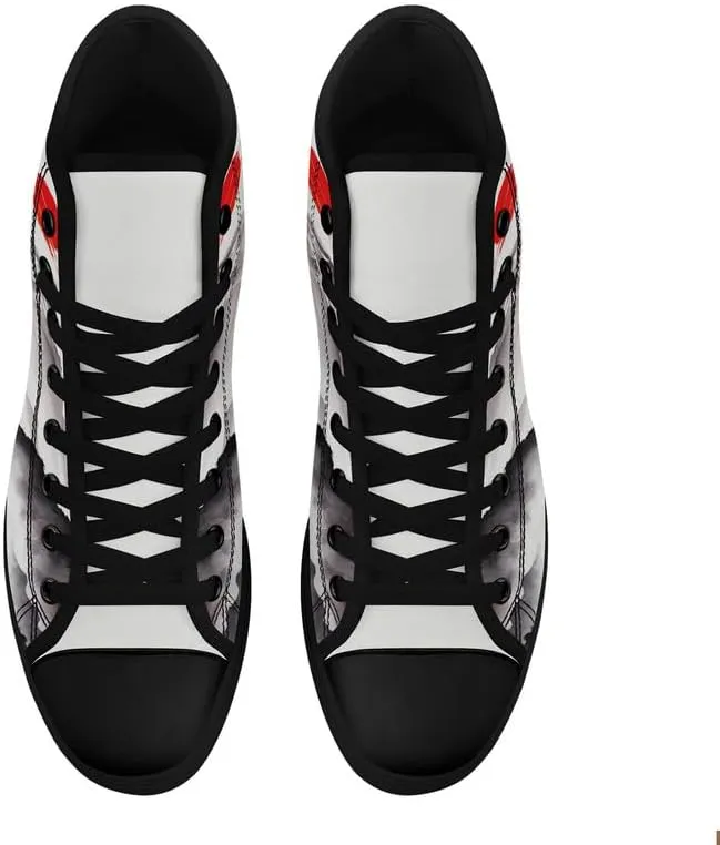 Fashion Chinese Style Canvas High-top Shoes Comfortable Panda Bamboo Cranes Eastern Casual Walking Shoes for Men Women