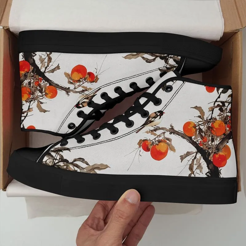 Fashion Chinese Style Canvas High-top Shoes Comfortable Panda Bamboo Cranes Eastern Casual Walking Shoes for Men Women