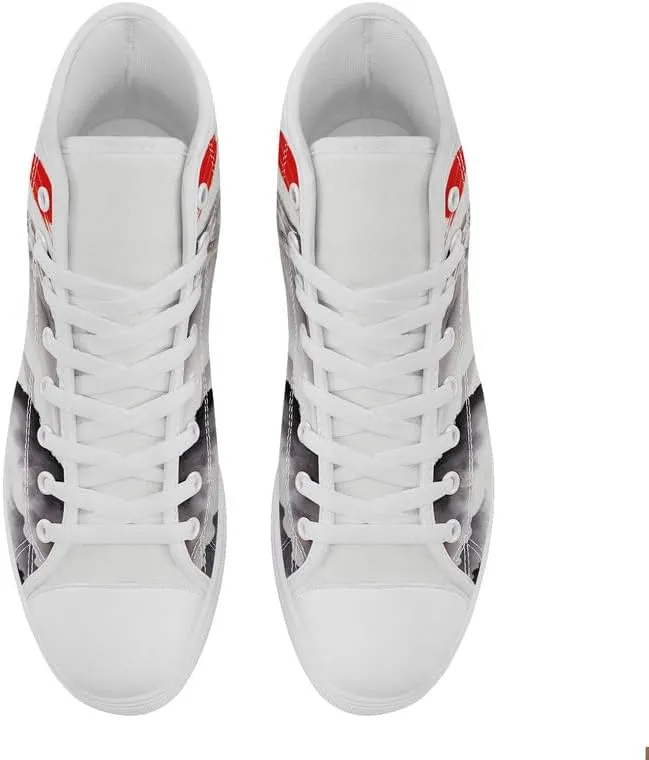 Fashion Chinese Style Canvas High-top Shoes Comfortable Panda Bamboo Cranes Eastern Casual Walking Shoes for Men Women