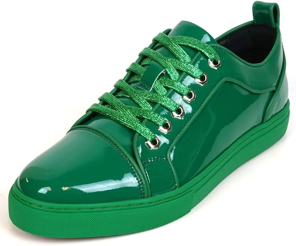 FI-2415-2 Patent Leather Cap tor Lace up Sneaker