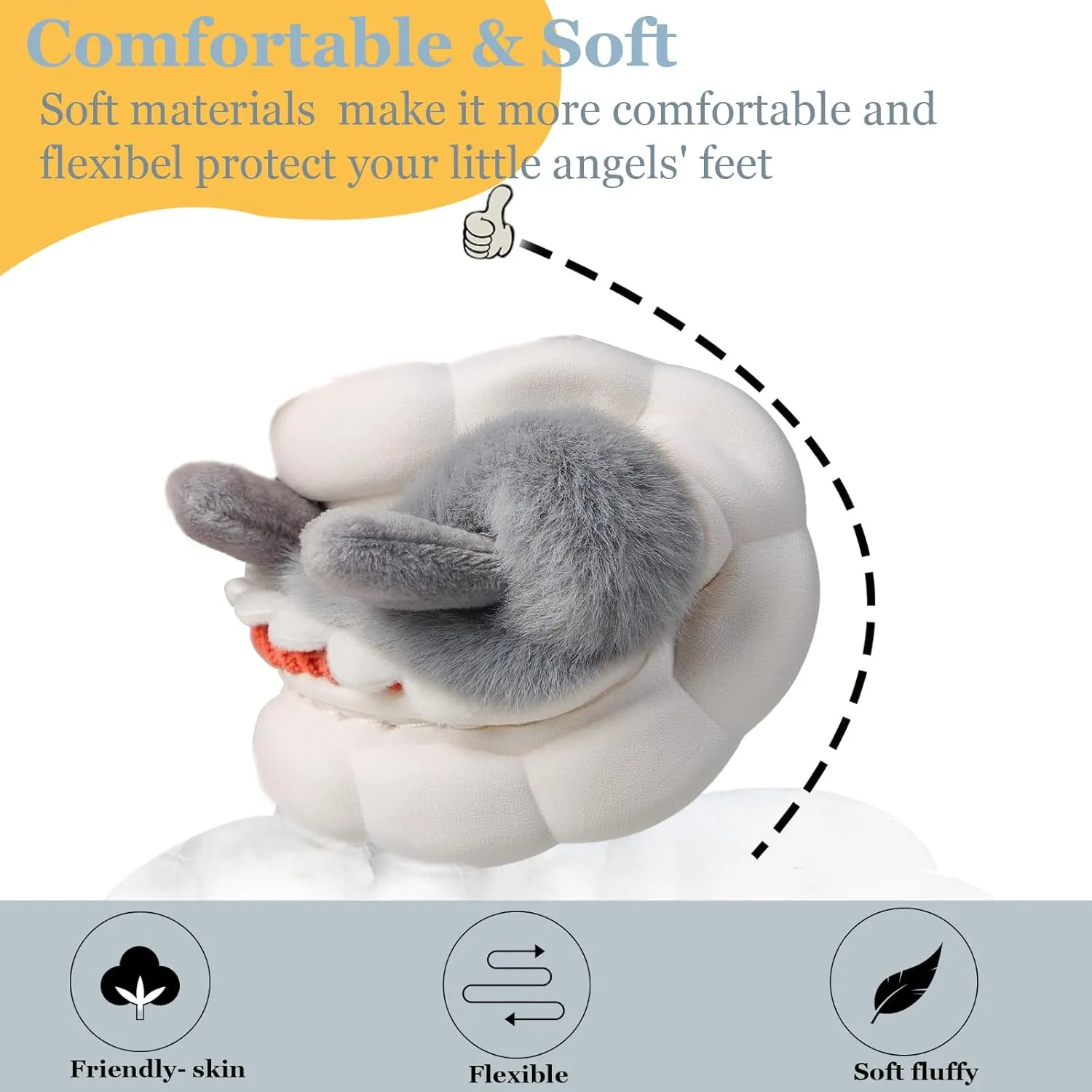 Fiedaz Boys Girls Shark Slippers for Toddler Kids - Cute Plush Warm Non-Slip Indoor Bedroom Winter Shoes