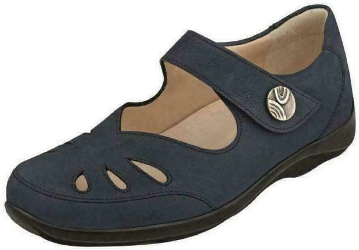 Finn Comfort Womens BRAC-S Nubuck Leather Shoes