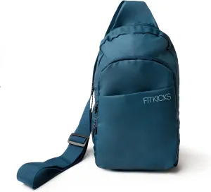 FITKICKS Hideaway Packable Sling Bag, Cross-body Bag for Men and Women, Blue