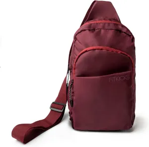 FITKICKS Hideaway Packable Sling Bag, Cross-body Bag for Men and Women, Burgundy