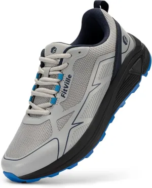 FitVille Wide Running Shoes for Men Trail Walking Sneakers Athletic Shoes with Wide Toe Box | Arch Support