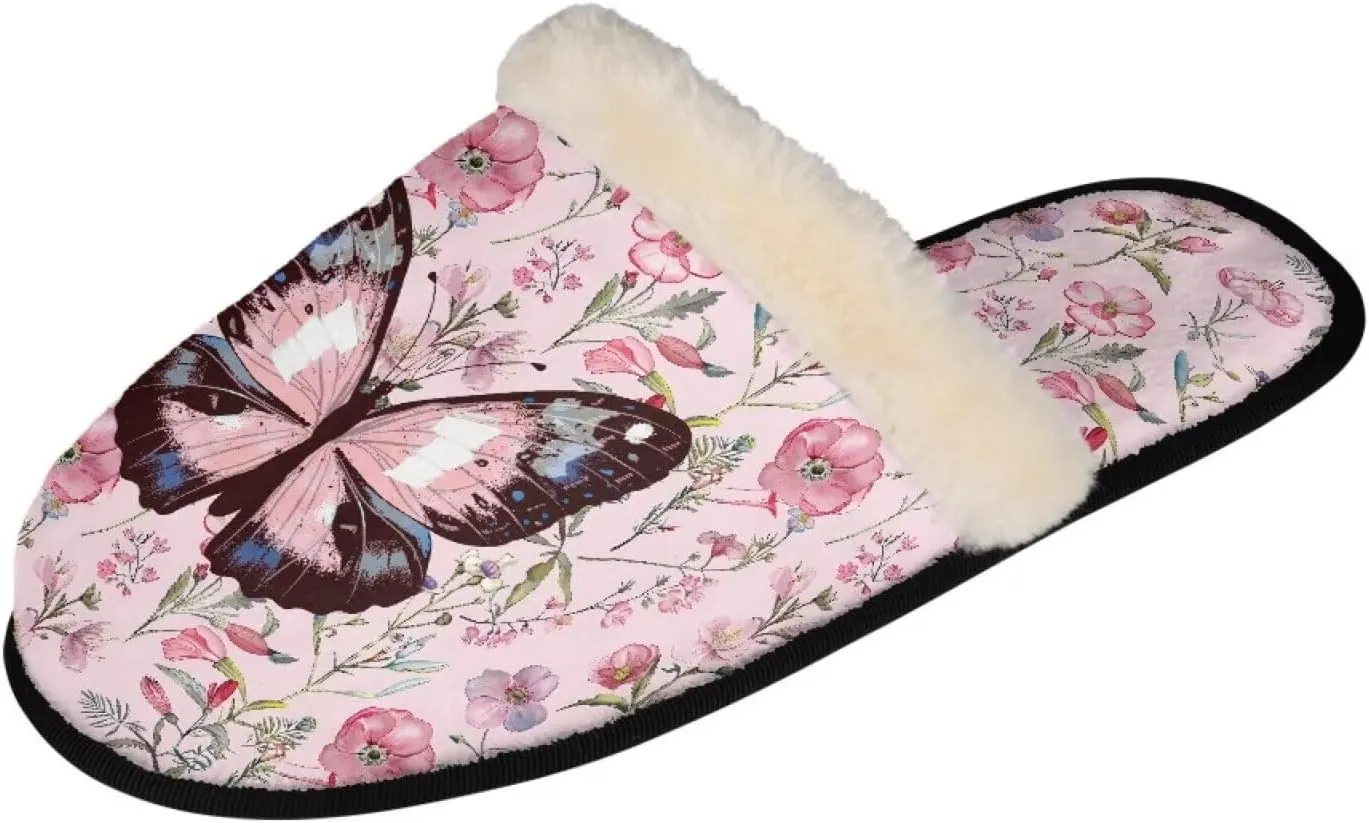 Flashideas House Slippers for Woman Fuzzy Keep Warm for Winter Indoor Soft Cushion Non-slip Fluffy Slides Slippers
