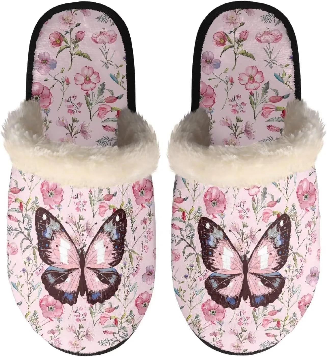 Flashideas House Slippers for Woman Fuzzy Keep Warm for Winter Indoor Soft Cushion Non-slip Fluffy Slides Slippers