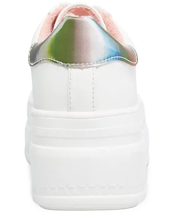 Flatform Lace Up Round Toe Sneaker