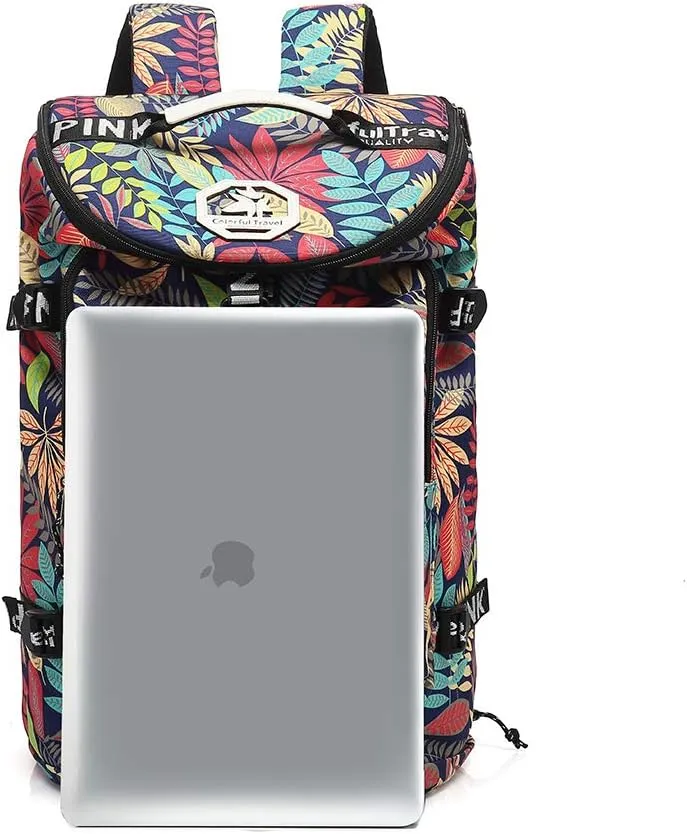 Floral Gym Duffle Bag Backpack 4 ways for Women Waterproof with Shoes Compartment for travel Sport Hiking laptop Lightweight, Kalesi