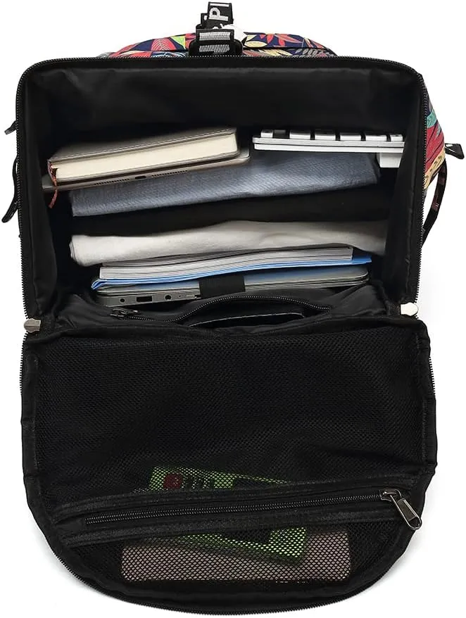 Floral Gym Duffle Bag Backpack 4 ways for Women Waterproof with Shoes Compartment for travel Sport Hiking laptop Lightweight, Kalesi