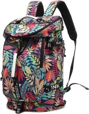 Floral Gym Duffle Bag Backpack 4 ways for Women Waterproof with Shoes Compartment for travel Sport Hiking laptop Lightweight, Kalesi