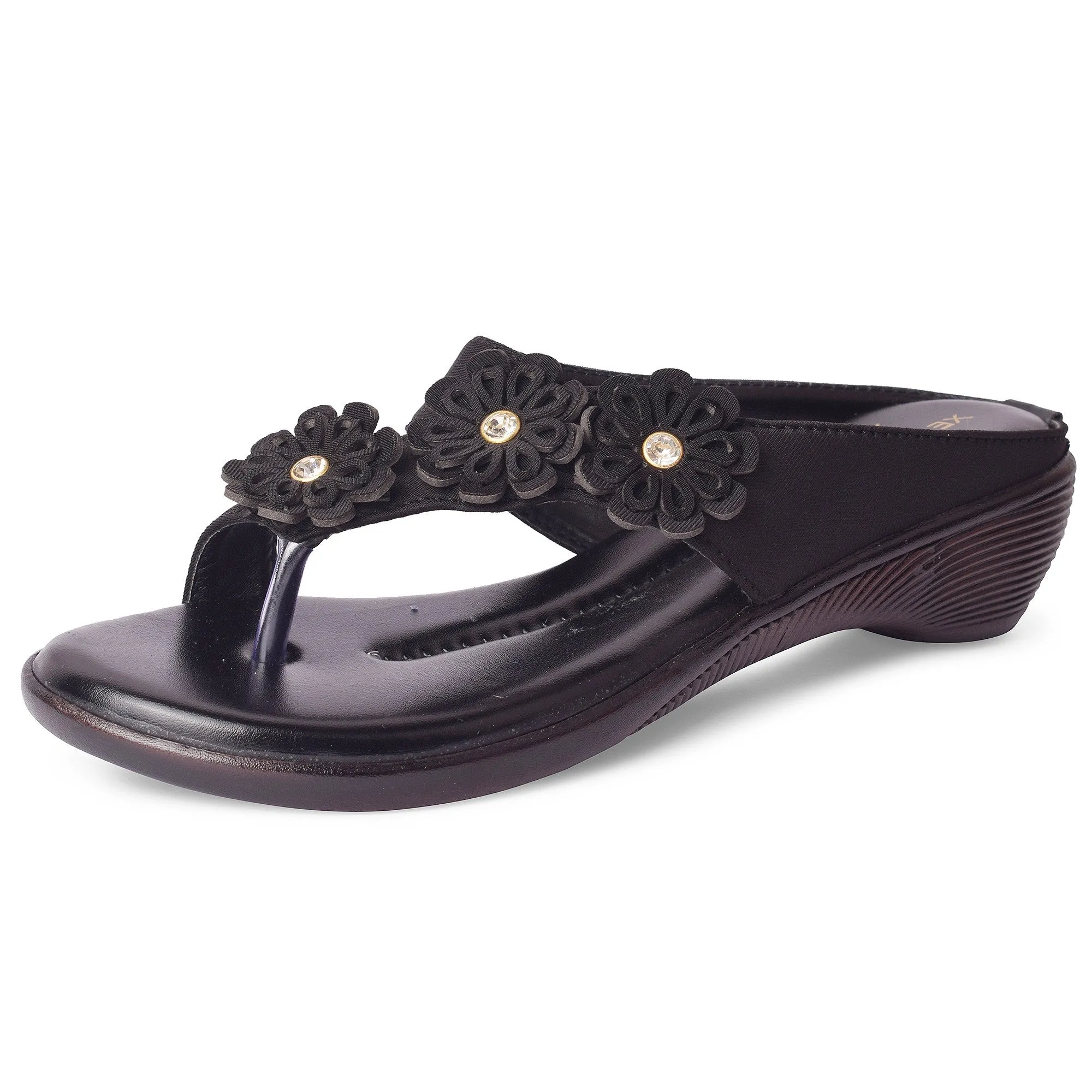 Flowery Design Versatile & Comfortable Soft Wedge Slippers