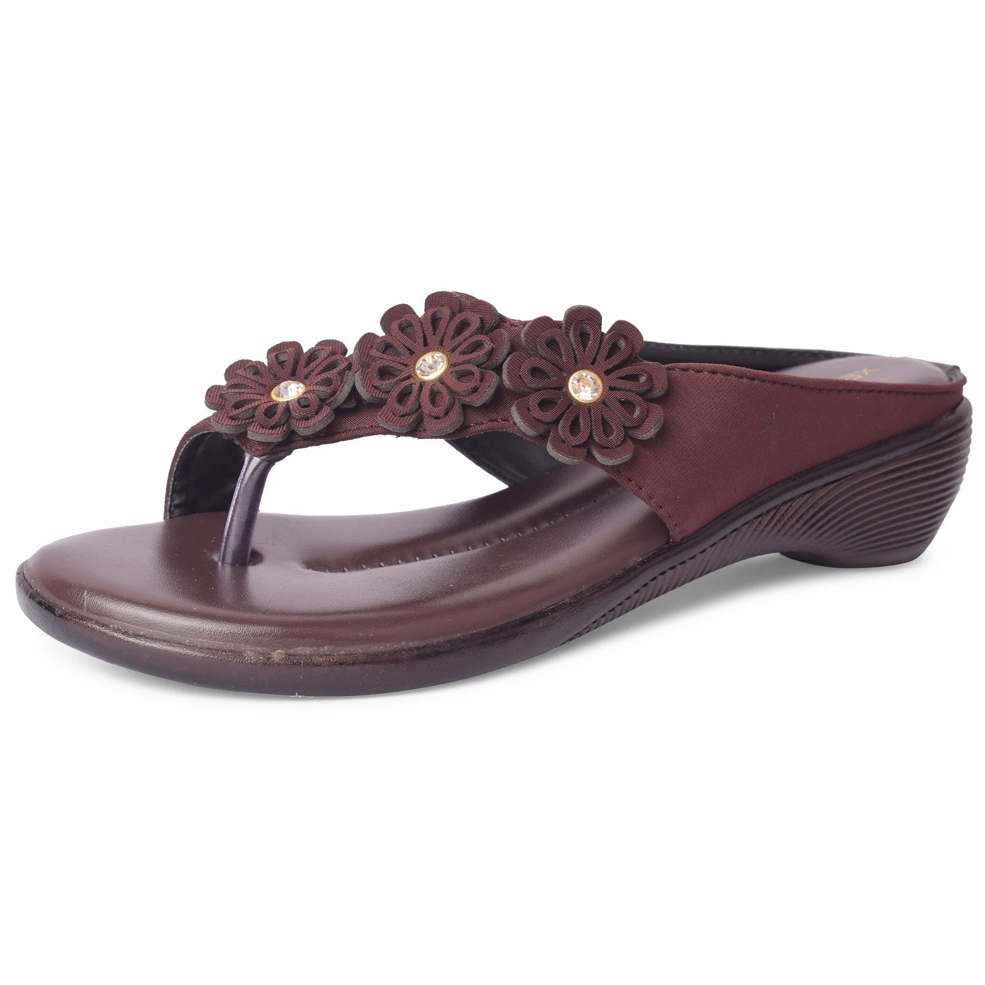 Flowery Design Versatile & Comfortable Soft Wedge Slippers
